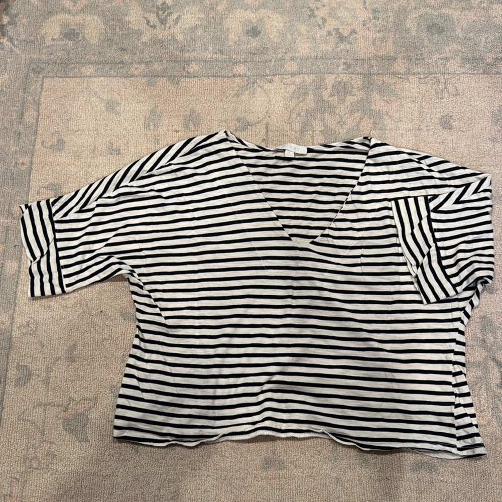 Anthropologie eri+ali striped boxy t shirt